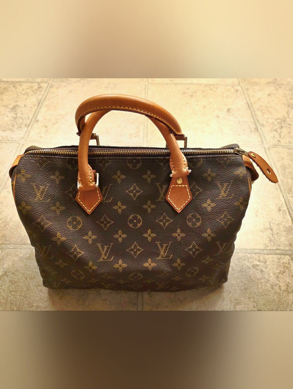 Brown Canvas Satchel
